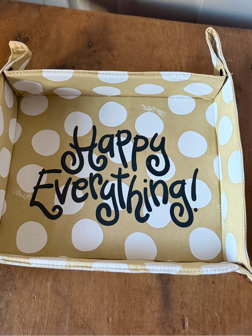 Happy Everything! Tan Polka Dot Party Tray